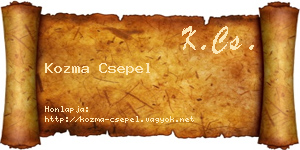 Kozma Csepel névjegykártya