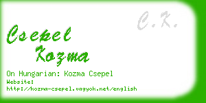 csepel kozma business card